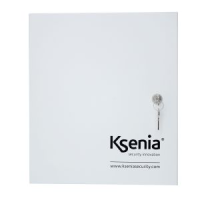Boîtier métallique blanc Ksenia 255x295x85mm avec serrure latérale, équipé de porte-fusible et fusible 2A et alimentateur switching de 15Vdc- 25W, idéal pour centrale lares 4.0 - 16.