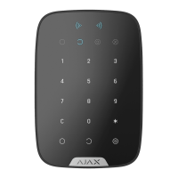 Clavier tactile sans fil AJAX KeyPad Plus avec lecteur de badge