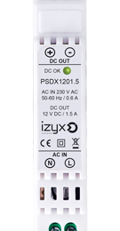 IZX-PSDX1201.5 Alimentation rail din 230v ac / 12v dc / 1,5a / 1 module
