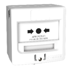 NTR-5711B1 Déclencheur Manuel BLANC "APPUYER ICI" double contact NEUTRONIC Gamme 57XX