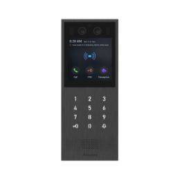 AKU-X912 Interphone vidéo Android SIP écran 4' 1080p IK09, clavier numérique. Caméra 2MP Grand angle 115°. Façade Acier inoxydable. Montage saillie
