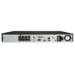 SFI-NVR8208A-4K8P Enregistreur NVR pour caméra IP 8 CH video 8 Canaux PoE Résolution maximale 12 Mpx Compression H.265+ Bande passante 80 Mbps Sortie HDMI 4K et VGA (indépendantes) Prend en charge les disques durs 2, Alarmes