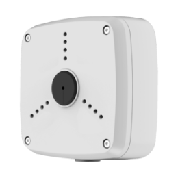 VDO-PFA122 Boite de connexions - Pour caméras compactes ou dômes - Convient pour une utilisation en extérieur - Installation sur plafond ou mur - Couleur blanche - Passage de câble