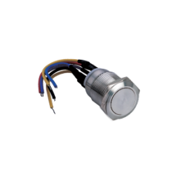 IZX-SS19W Bouton poussoir acier inox diam. 19 mm Contact NO+NC (F)