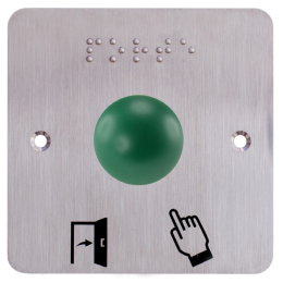 IZX-SS19D32P201 Bouton poussoir ergonomique dome vert Contact NO+NC Plaque 80 x 80 mm