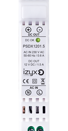 IZX-PSDX1201.5 Alimentation rail DIN 1M 230V AC / 12V DC / 1.5A