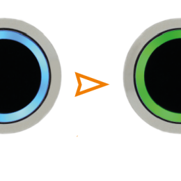 IZX-IRS38B Capteur IR diam. 38 mm 12/24V DC Halo bleu/vert et buzzer Relais temporisé