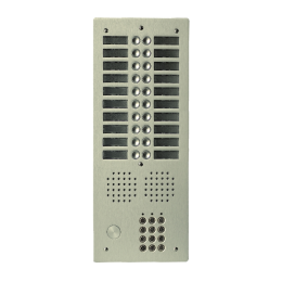 EVI-UHRCL2018/CH Platine aluminium HAUT-RISQUE audio 18 appels 2 rangées avec clavier Anodisée CHAMPAGNE