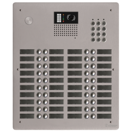 EVI-GTV62CL/440 Platine aluminium HAUT-RISQUE audio/vidéo (GB2)   40 boutons 4 rangées + clavier
