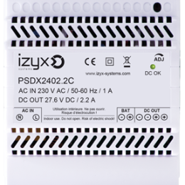 IZX-PSDX2402.2C Alimentation chargeur rail DIN 5M 230V AC / 24V DC (27,6V) / 2,2A
