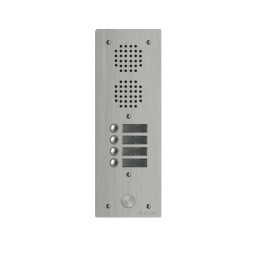 EVI-UHR1004 Platine aluminium HAUT-RISQUE audio 4 appels 1 rangée