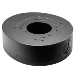 VDO-SP955-BOX Boite de connexions - Pour caméras dôme - Adapté pour une utilisation extérieure - Installation dans un plafond ou un mur - Couleur noir - Passage de câble