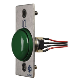 CDV-BPNONFCHOCCAB Bouton Poussoir No/Nf Choc + Plaque Inox + Câbles