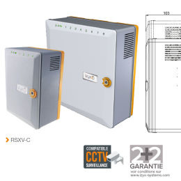 IZX-RSXV12084C Alim. chargeur RSXV-C 4 voies 230V AC / 12V DC (13,8V) / 8A - 271 x 265 x 103 mm