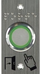 IZX-SS25PMRP125 Bouton p. PMR acier inox d=25 mm Halo B/V et buzzer Relais temporisé + SSP125