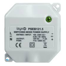 IZX-PSEB240.75W Alimentation miniature 230v ac / 24v dc / 0,75a a fils/ ip 55