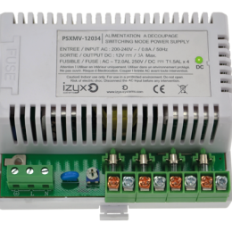 IZX-PSXMV-12034 Module alimentation PSXMV 7M 4 voies 230V AC / 12V DC (12-14V) / 3A