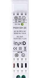 IZX-PSDX1201.2C Alimentation chargeur rail din 230v ac / 12v dc / 1.2a / 1 module