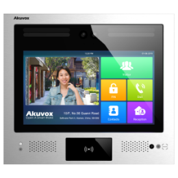 AKU-X916S Interphone vidéo Android SIP avec écran 13'' 1080p. Caméra 2MP Grand angle 115° + 2 auxiliaires 2MP & 0.3MP. Façade Acier inoxydable. Prévoir boitier montage.