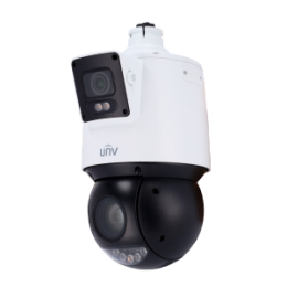 UNV-IPC94144SFW-X25-F40C Caméra IP à double objectif de 4 mégapixels Gamme Prime CMOS 1/2,7" - 1/1,8" Objectif PTZ 4,8 ~ 120 mm (25X) | Objectif fixe de 4 mm Audio, PoE+, Micro SD. WEB, Logiciel CMS, Smartphone et NVR