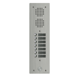 EVI-UHR1008 Platine aluminium HAUT-RISQUE audio 8 appels 1 rangée