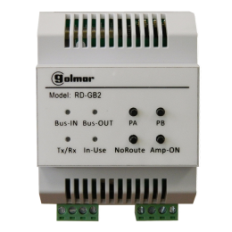 EVI-GRDGB2 Amplificateur de signal BUS multifonctions (AMPLI distance > à 140 m - ROUTEUR: installations de plus de 32 logements - GATEWAY: inst. platine principale/secondaires) - Prévoir alimentation GFAGB2/A