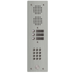 EVI-UHRCL1003 Platine aluminium HAUT-RISQUE audio 3 appels 1 rangée avec clavier