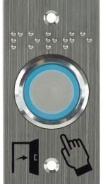 IZX-SS25PMRP125 Bouton p. PMR acier inox d=25 mm Halo B/V et buzzer Relais temporisé + SSP125