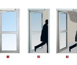 GRO-GRDOF2XXXOF Ouvre ferme porte droite ou gauche, poussant ou tirant 24 ou 48V emission ou rupture Couleur Argent + contact de positions O/F