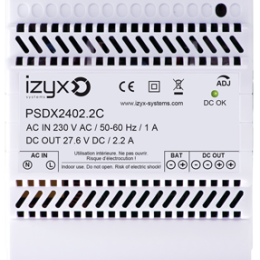 IZX-PSDX2402.2C Alimentation chargeur rail din 230v ac / 24v dc / 2,2a / 5 modules