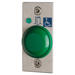 CDV-BPNONFCHOCCABHV Bouton Poussoir No/Nf Choc Cables + Plaque Inox Et Voyant