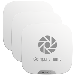 AJA-BRANDPLATES-W Pack de 10 couvercles personnalisable pour sirène extérieure Couleur blanche Convient pour une utilisation en extérieur