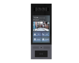 AKU-X915S Interphone vidéo Android SIP avec reconnaisance faciale et écran 8'' 1080p IK10. Double caméra 2MP Grand angle 115°. Façade Acier inoxydable. Prévoir boitier de montage.