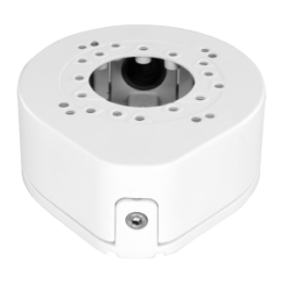 VDO-SP204DM Boite de connexions - Pour caméras dôme - Adapté pour une utilisation extérieure - Installation dans un plafond ou un mur - Couleur blanche - Passage de câble