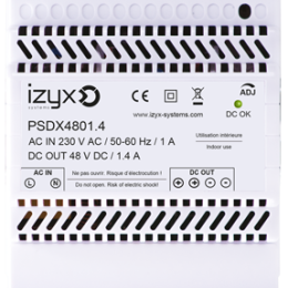 IZX-PSDX4801.4 Alimentation Rail Din 230V Ac / 48V Dc / 1.4A