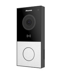 AKU-E12W Interphone video ultra compact SIP avec 1 bouton (Video & Lecteur de carte), Caméra 2MP grand angle 123°. Bluetooth + WIFI +carte SD. Saillie uniquement