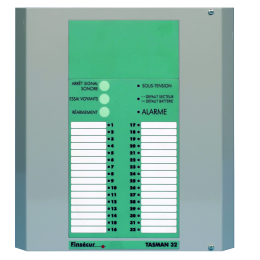 FIN-ATECO940 Coffret indépendant 32 relais pour alarmes techniques 32 entrées NO/NF TASMAN  32 V2 - Alimentation 230 v et batterie 12 v 2,3A - sortie utilisateur 12v -liaison par RS485 entre le coffret d'alames techniques et le coffret de rela