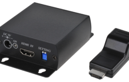EBC-S14895-B0 Déport HDMI sur 50m avec une extrémité de taille réduite télé-alimentée (alimentation uniquement coté émetteur)Câble de liaison de type réseau informatique en UTP ou FTP, CAT5E ou CAT6