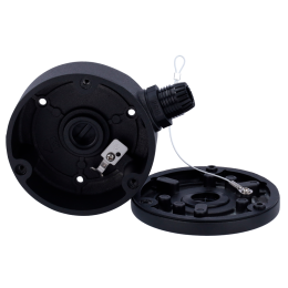 VDO-DS-1280ZJ-XS-B Boite de connexions - Pour caméras dome ou bullet Installation dans un plafond ou un mur Convient pour une utilisation en extérieur Couleur noire Passage de câble