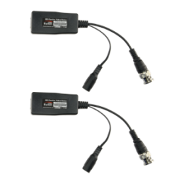 SFI-BA621P-HAC Émetteur Récepteur passif par paire SAFIRE - Optimisé pour HDTVI et HDCVI - 1 canal de vidéo et alimentation - Passif, connecteur RJ45, BNC et Jack - Portée: 180 ~ 450 m - 2 unités