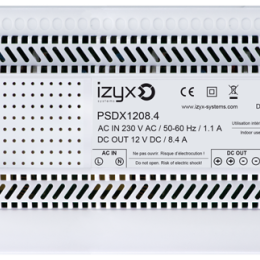 IZX-PSDX1208.4 Alimentation rail din 230v ac / 12v dc / 8,4a / 7 modules