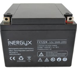 BAT-BAT12V24V0 Batterie rechargeable VRLA 12V / 24 Ah - Bac FR UL94 V-0 - 165 x 177 x 126 mm