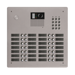 EVI-GTV62CL/428 Platine aluminium HAUT-RISQUE audio/vidéo  (GB2)  28 boutons 4 rangées + clavier