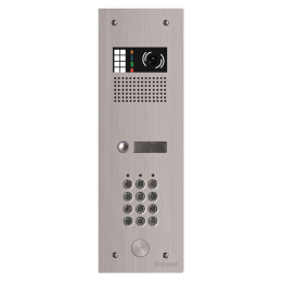 EVI-GTV62CL/101 Platine aluminium HAUT-RISQUE audio/vidéo  (GB2)  1 bouton 1 rangée + clavier