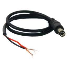 VIS-CON-DCM Câble de 30 cm avec connecteur permettant de raccorder des caméras à 12 VCC, compatible avec la plupart des caméras