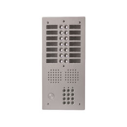 EVI-UHRCL2014 Platine aluminium HAUT-RISQUE audio 14 appels 2 rangées avec clavier
