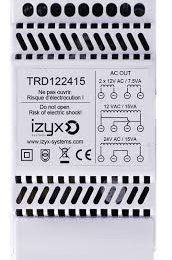 IZX-TRD122415 Transformateur rail DIN 3M 230V AC / 12/24V AC / 15VA (1,25A/0,625A)