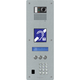 EVI-GTO6200/BM/PRA Platine digitale à défilement de noms inox audio/vidéo (GB2 )avec clavier d'appel direct et clavier codé - Inst. AVEC/SANS DECODEUR - Autonome - Norme handicap avec Boucle Magnetique