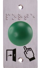 IZX-SS19D32P101 Bouton poussoir ergonomique dome vert Contact NO+NC Plaque 39,5 x 84,5 mm