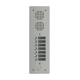 EVI-UHR1007 Platine aluminium HAUT-RISQUE audio 7 appels 1 rangée